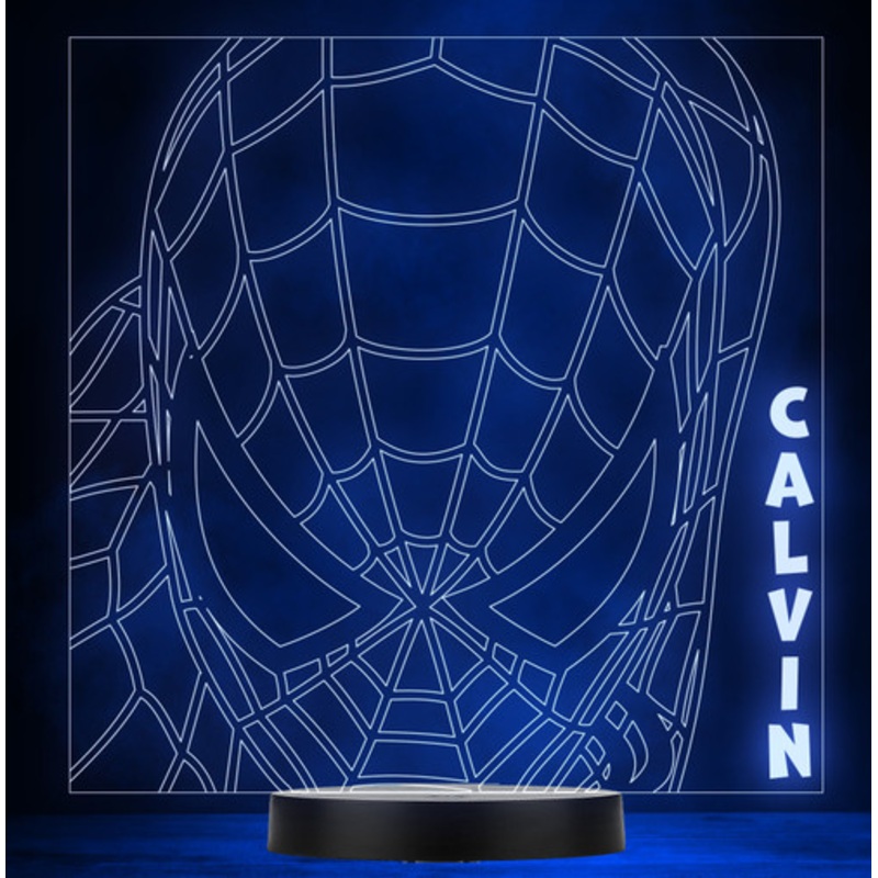 Spiderman Face Personalised Gift Colour Changing Led Lamp Night Light – The Card Zoo