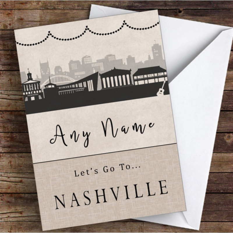 Surprise Let’s Go To Nashville Personalised Greetings Card – The Card Zoo