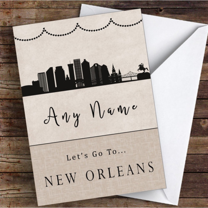 Surprise Let’s Go To New Orleans Personalised Greetings Card – The Card Zoo