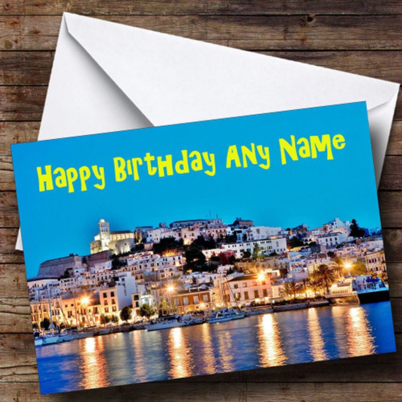 Ibiza Personalised Birthday Card – The Card Zoo