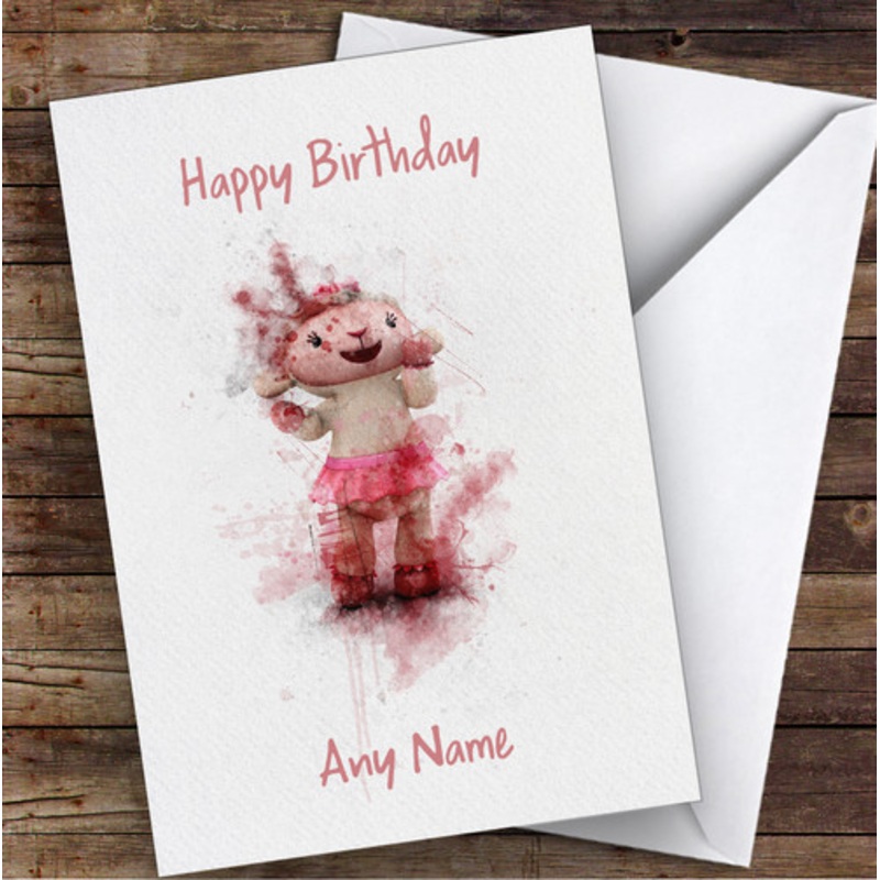 Lambie Doc Mcstuffins Children’s Kids Personalised Birthday Card – The Card Zoo