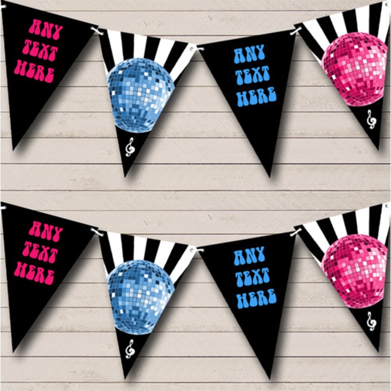 60’s 70’s 80’s Disco Night Fever Personalised Birthday Party Bunting – The Card Zoo