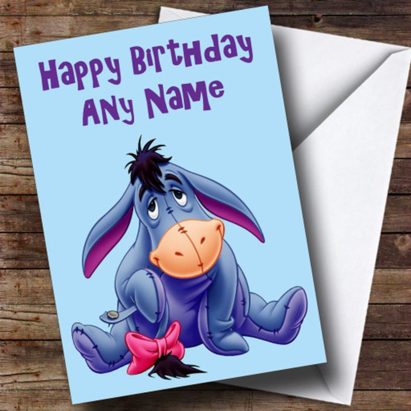 Eeyore Personalised Birthday Card – The Card Zoo