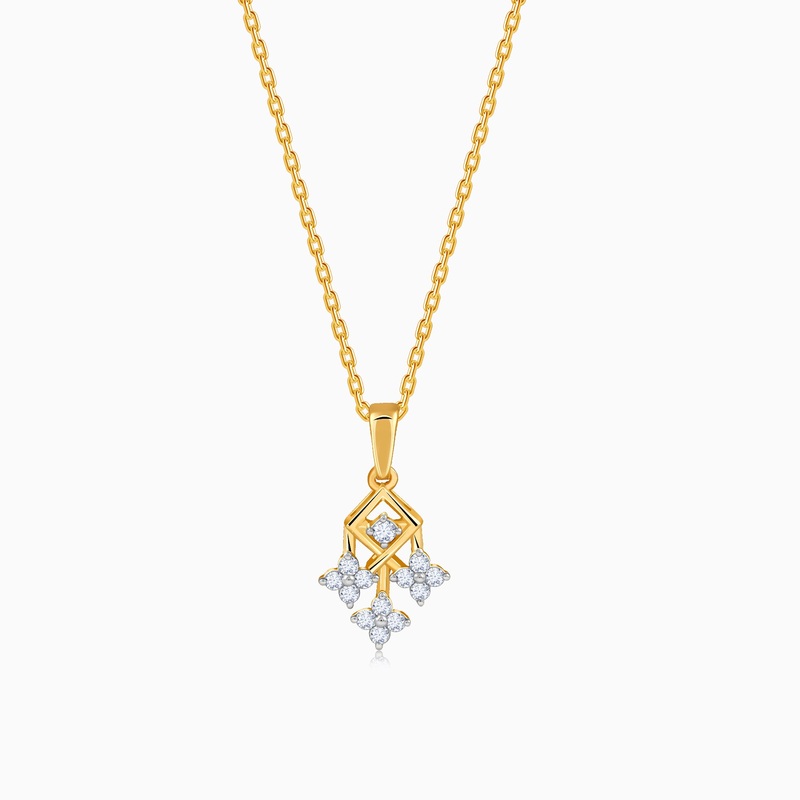 Gold Auric Lab Grown Diamond Pendant