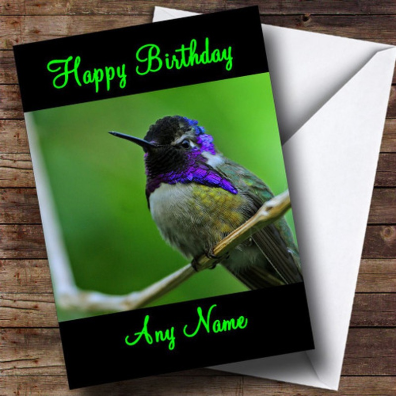 Hummingbird Personalised Birthday Card – The Card Zoo