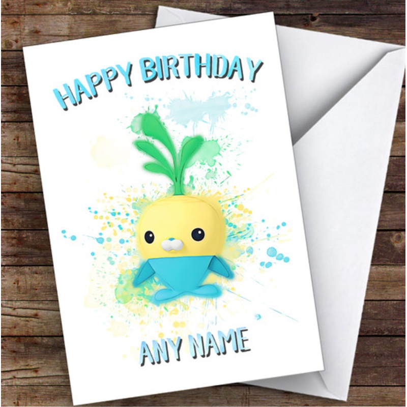 Octonauts Tunip The Vegimal Splatter Art Children’s Kids Birthday Card – The Card Zoo
