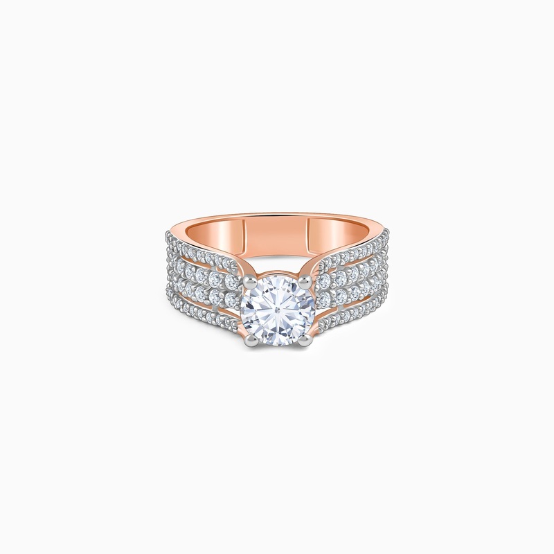 Rose Gold Narvi Solitaire Lab Grown Diamond Ring