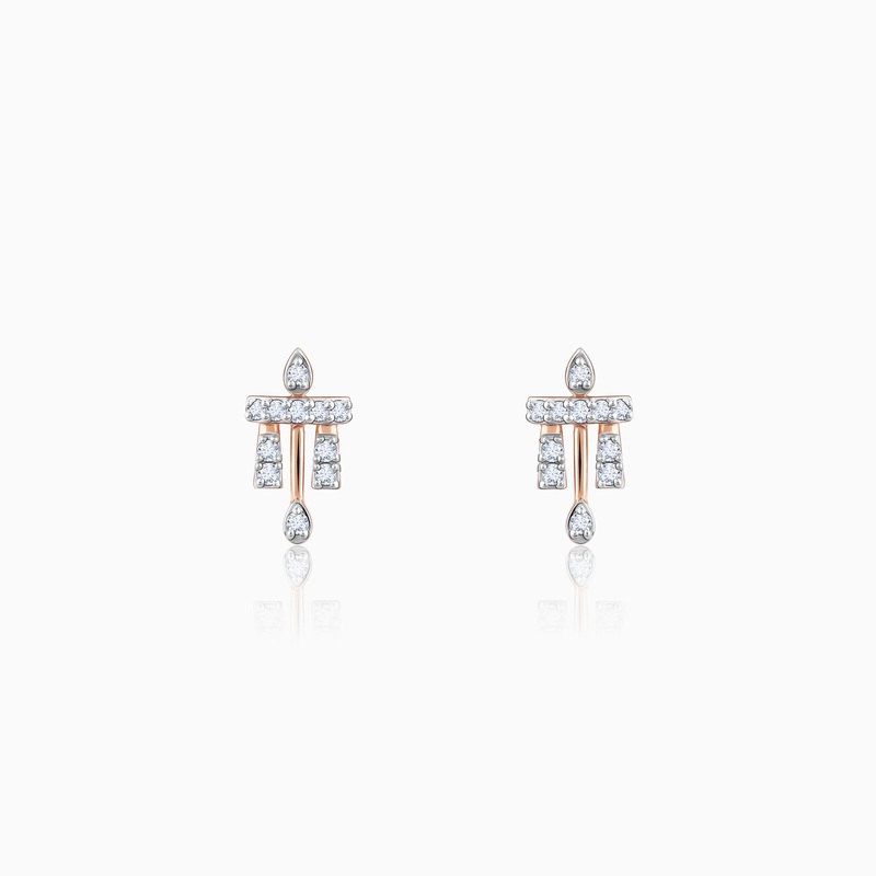 Rose Gold Worthy Diamond Earrings