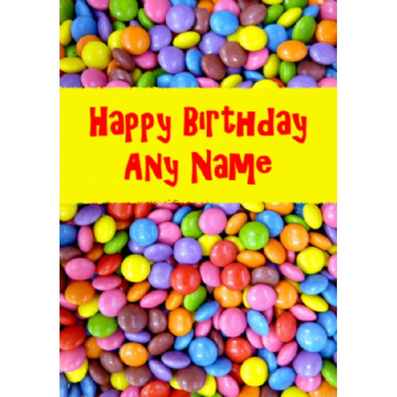 Smarties Sweets Personalised Birthday Card – The Card Zoo