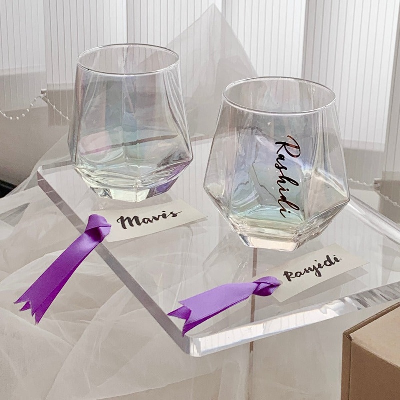[Corporate Gift] Personalised Rainbow Hexa-Glass  (Nationwide Delivery)