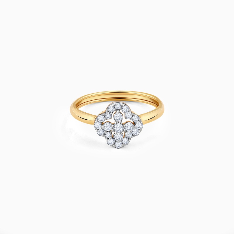 Gold Fleurir Diamond Ring