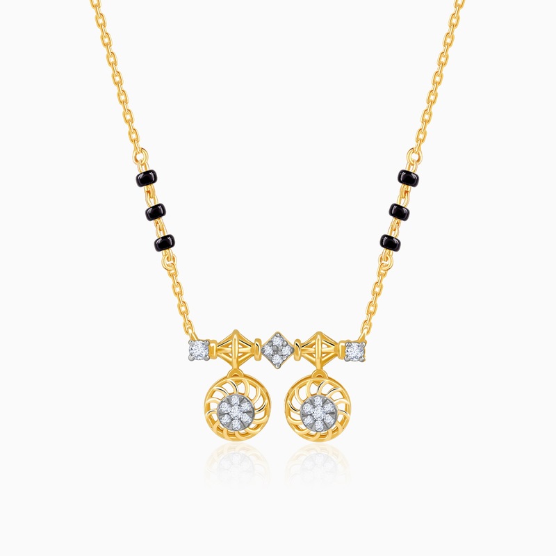 Gold Savitri Lab Grown Diamond Mangalsutra