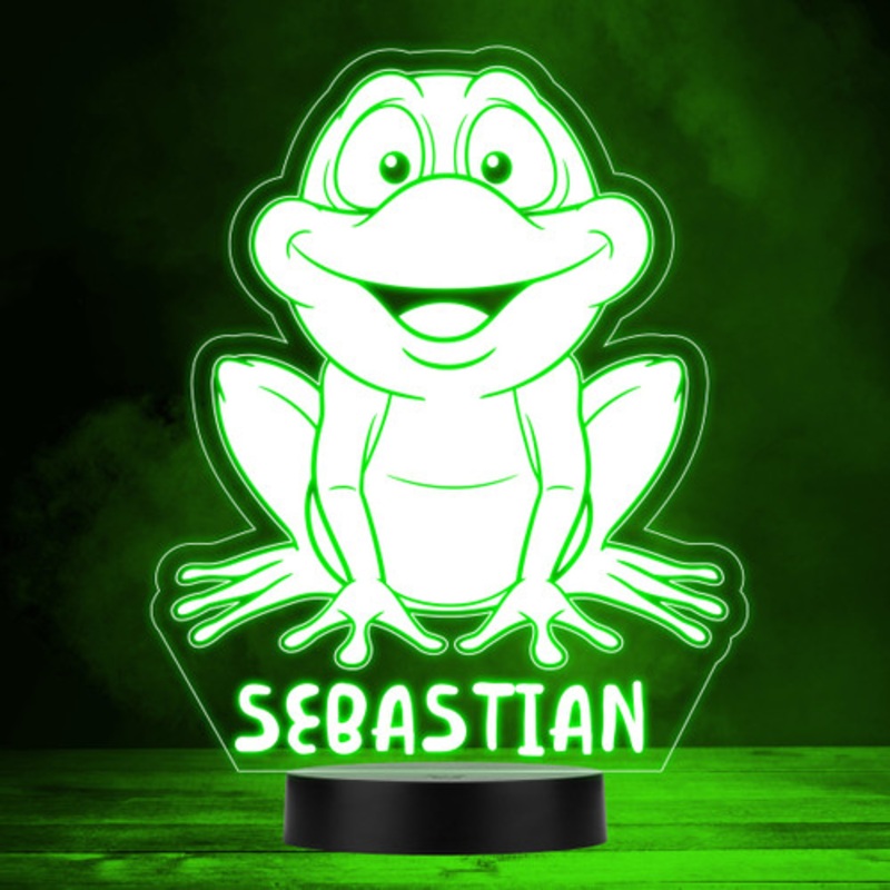 Happy Smiling Frog Colour Changing Led Lamp Personalised Gift Night Light – The Card Zoo