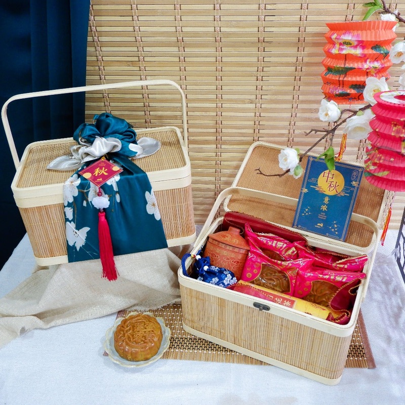 Mid-Autumn Royalty Bamboo Basket |  (Nationwide Delivery)  – Mooncake Festival 2025