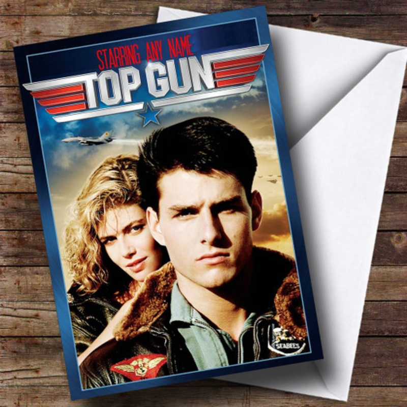 Spoof Top Gun Movie Film Poster Personalised Birthday Card – The Card Zoo