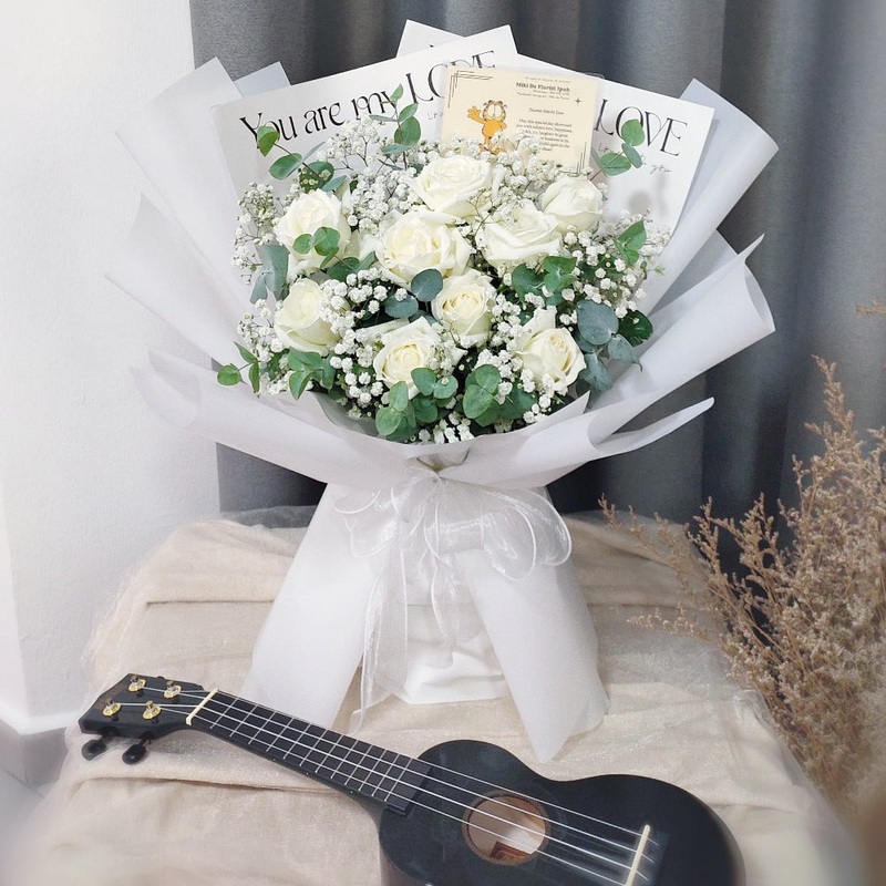 9 Fresh Roses Bouquet (Ipoh Delivery Only)