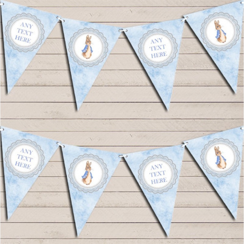 Baby Blue Peter Rabbit Personalised Children’s Birthday Bunting – The Card Zoo