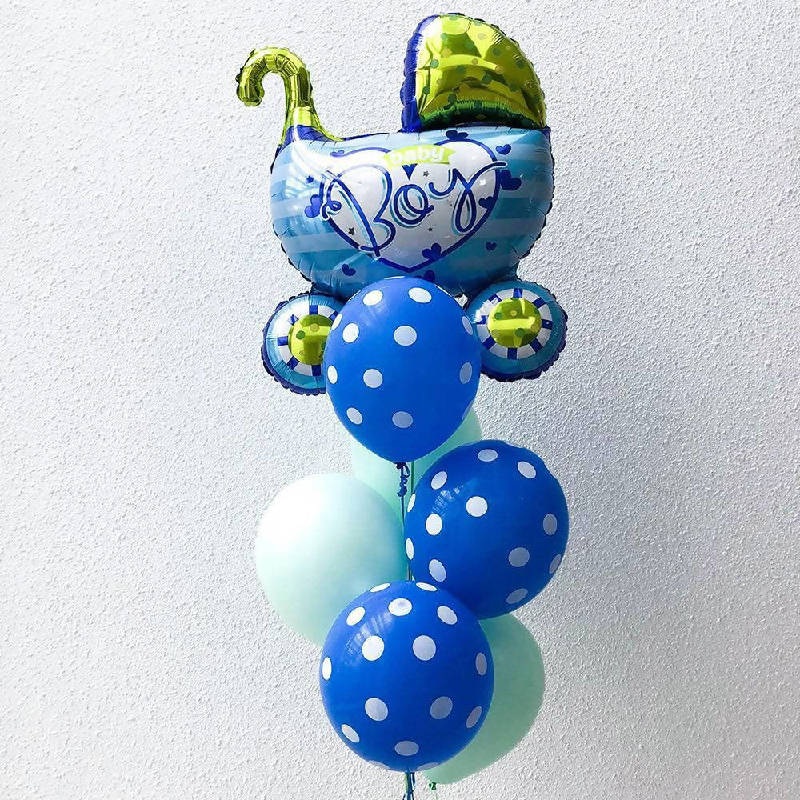 36inch Blue Stroller Bouquet|HiFloat  40hours|Helium  9hours