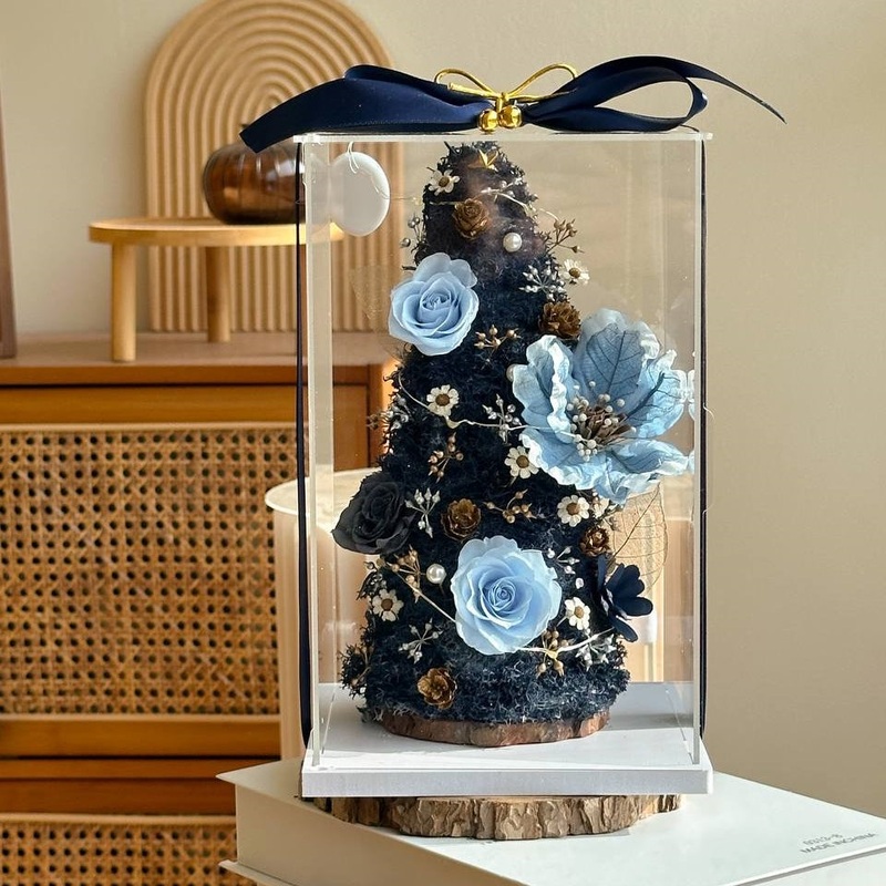 (Christmas) Snow Tree Preserved Flower Box (Klang Valley Delivery)