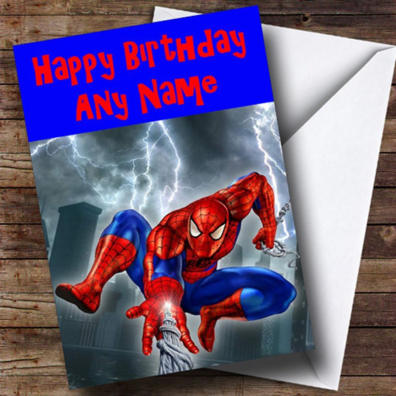 Spiderman Web Personalised Birthday Card – The Card Zoo