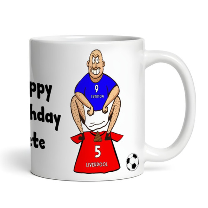 Everton Shitting On Liverpool Funny Football Gift Team Rivalry Personalised Mug – The Card Zoo