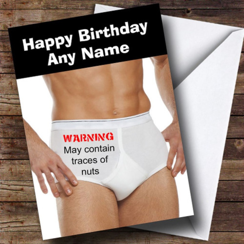 Funny Rude Traces Of Nuts Personalised Birthday Card – The Card Zoo