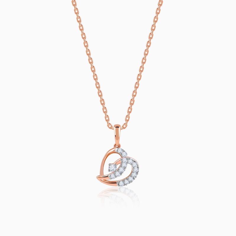 Rose Gold Herz Lab Grown Diamond Pendant