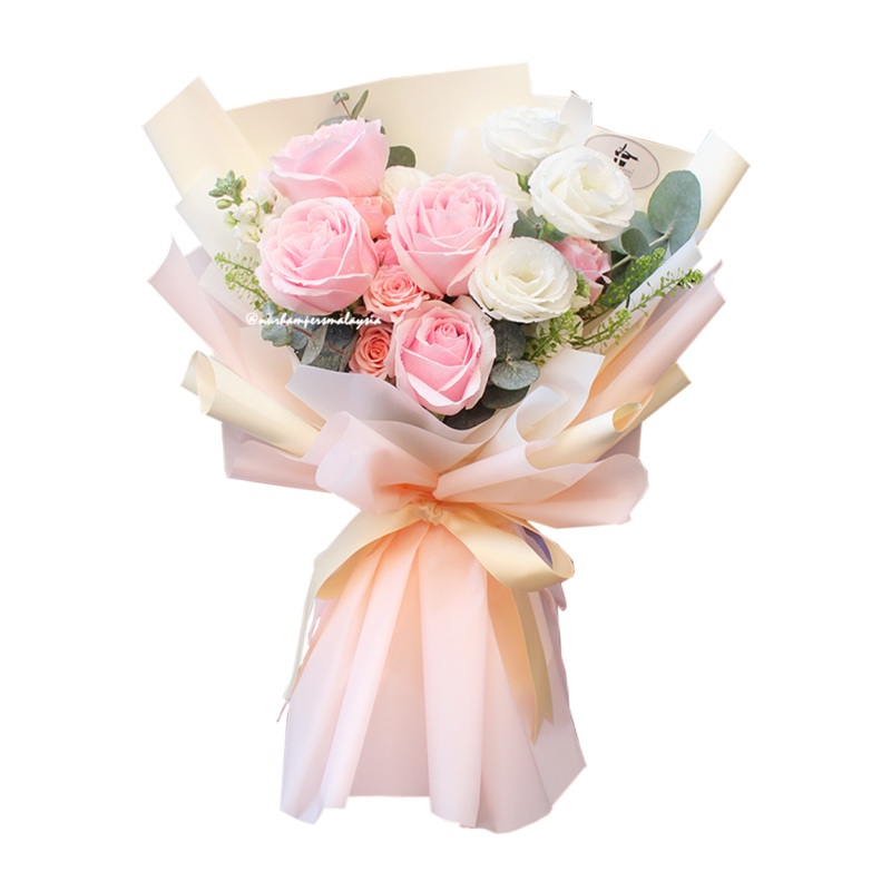 (Self pick up/Klang Valley Delivery) Arcadia in Pink Rose Flower Bouquet
