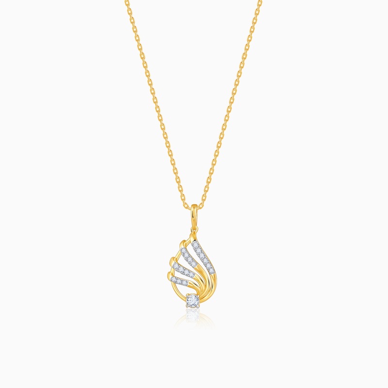 Gold Drop Lab Grown Diamond Pendant