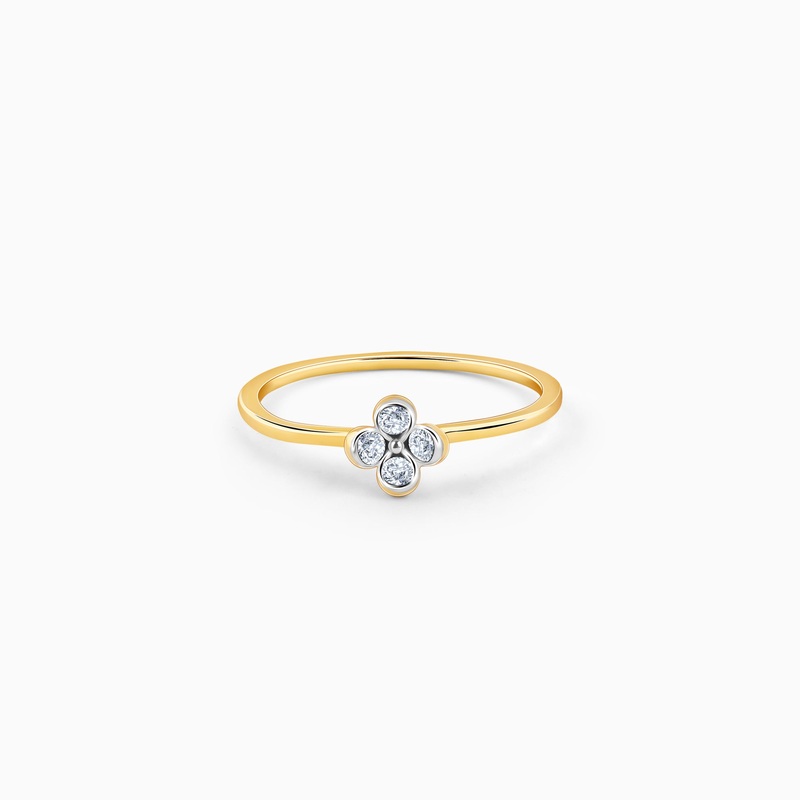 Gold Quadra Diamond Ring