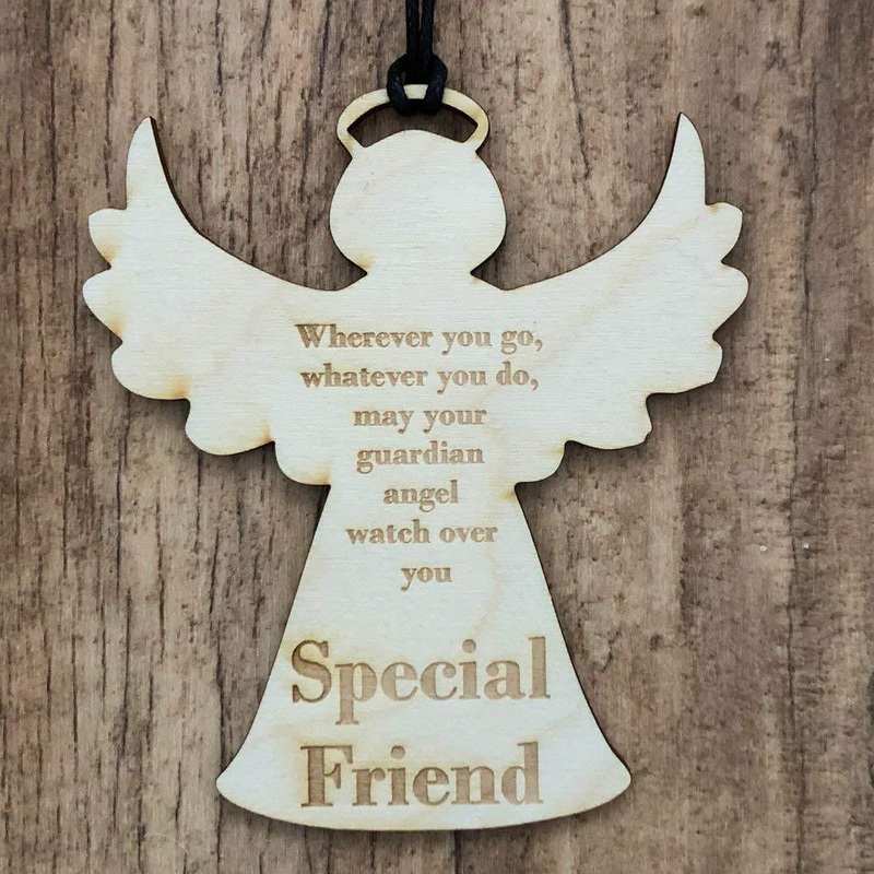 Special Friend Guardian Angel Wooden Plaque Gift