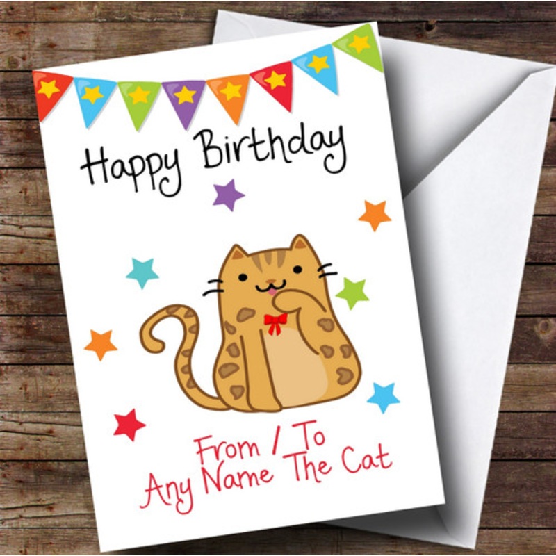 To From Pet Cat Bengal Personalised Birthday Card – The Card Zoo