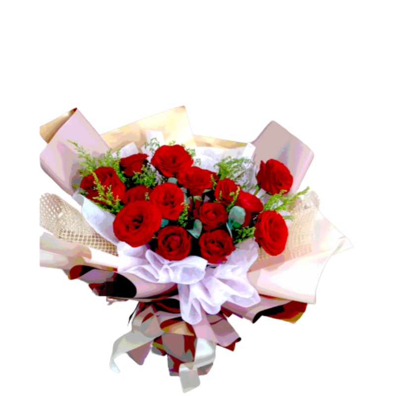 15 Roses Flower Bouquet (Kuching Delivery Only)