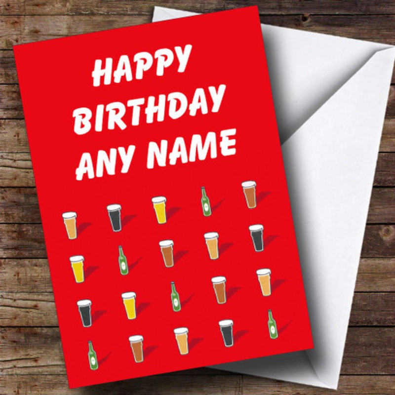 Beer And Lager Personalised Birthday Card – The Card Zoo