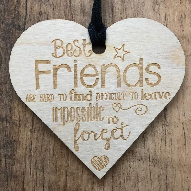 Best Friends Are Hard To Find Heart Wooden Plaque Gift