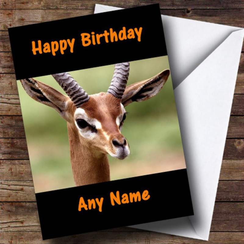 Gazelle Personalised Birthday Card – The Card Zoo