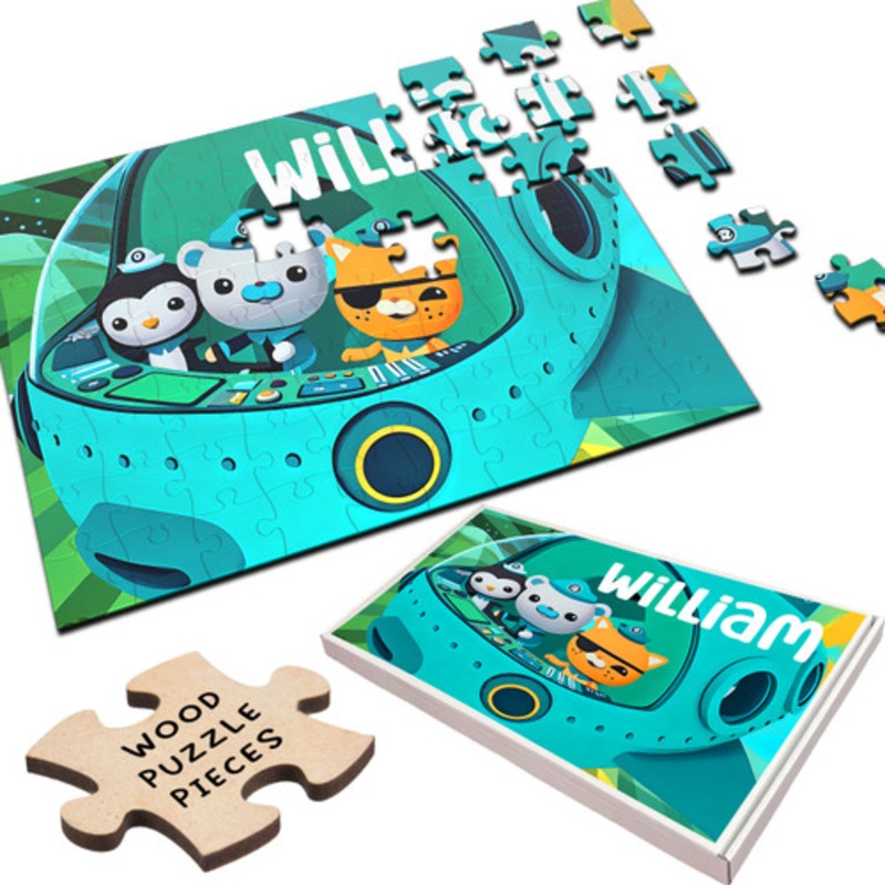 Octonauts Tv Show Kids Children’s Gift Custom Personalised Wooden Jigsaw Puzzle – The Card Zoo
