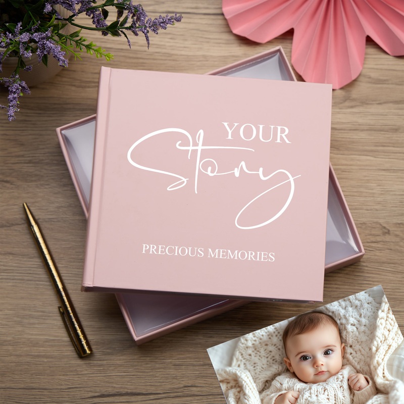 Pink Your Story Baby Photo Album For 50 x 6 by 4 Photos