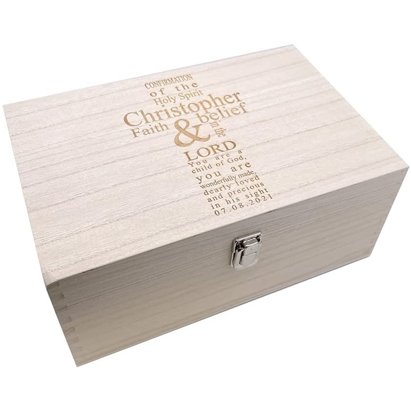 Confirmation Keepsake Gift Personalised Wooden Memory Box