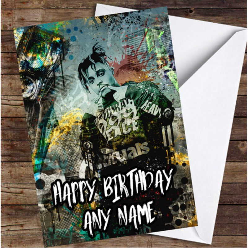 Juice Wrld Rapper Iconic Grunge Graffiti Personalised Birthday Card – The Card Zoo