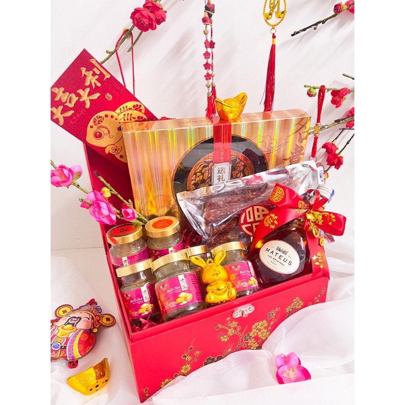 Prosperous Rose Wine & Bird Nest Drinks Gift Basket (Klang Valley Delivery Only) –