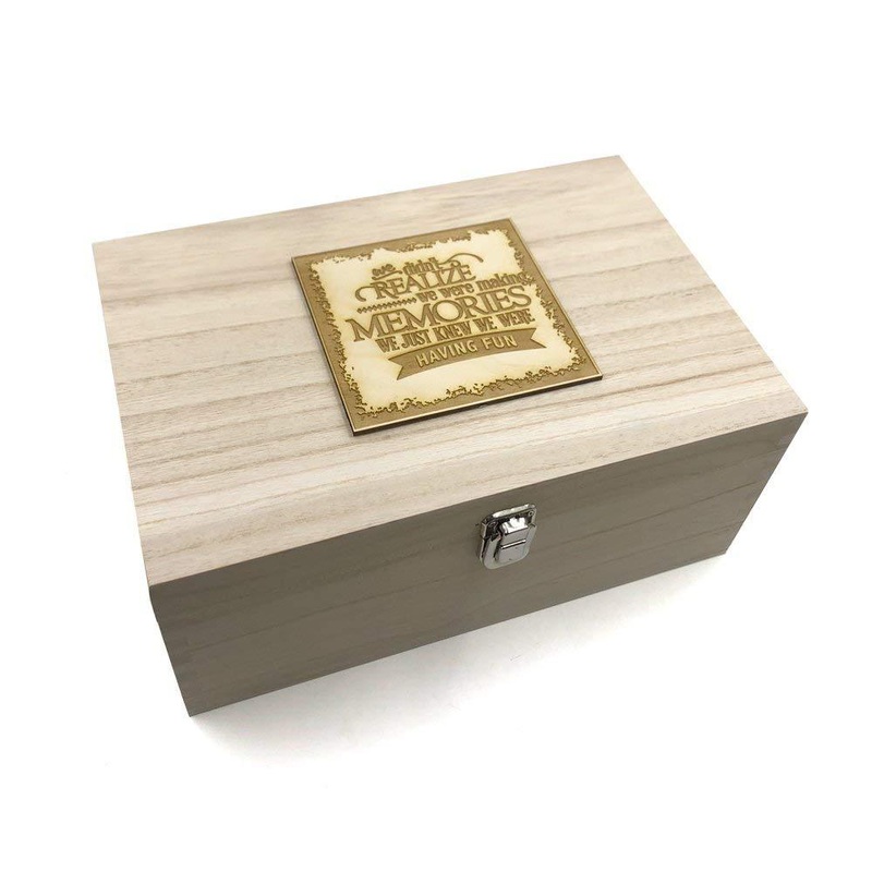 Raised Words Large Wooden Making Memories Keepsake Box