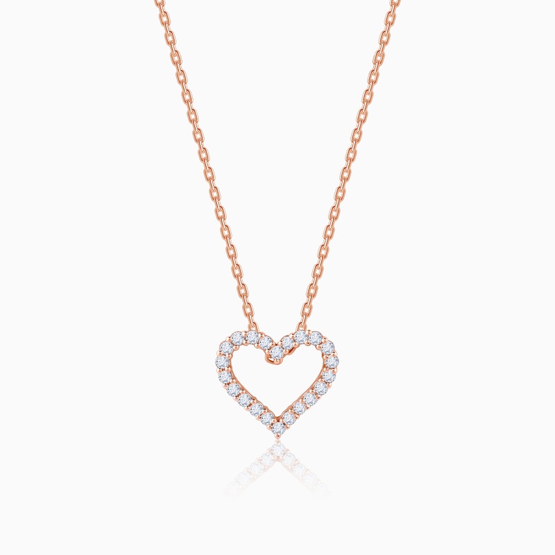 Rose Gold Heartful Diamond Pendant
