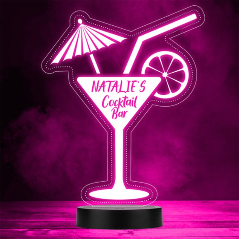Martini Cocktail Glass Umbrella Home Bar Man Cave Colour Change Night Light – The Card Zoo