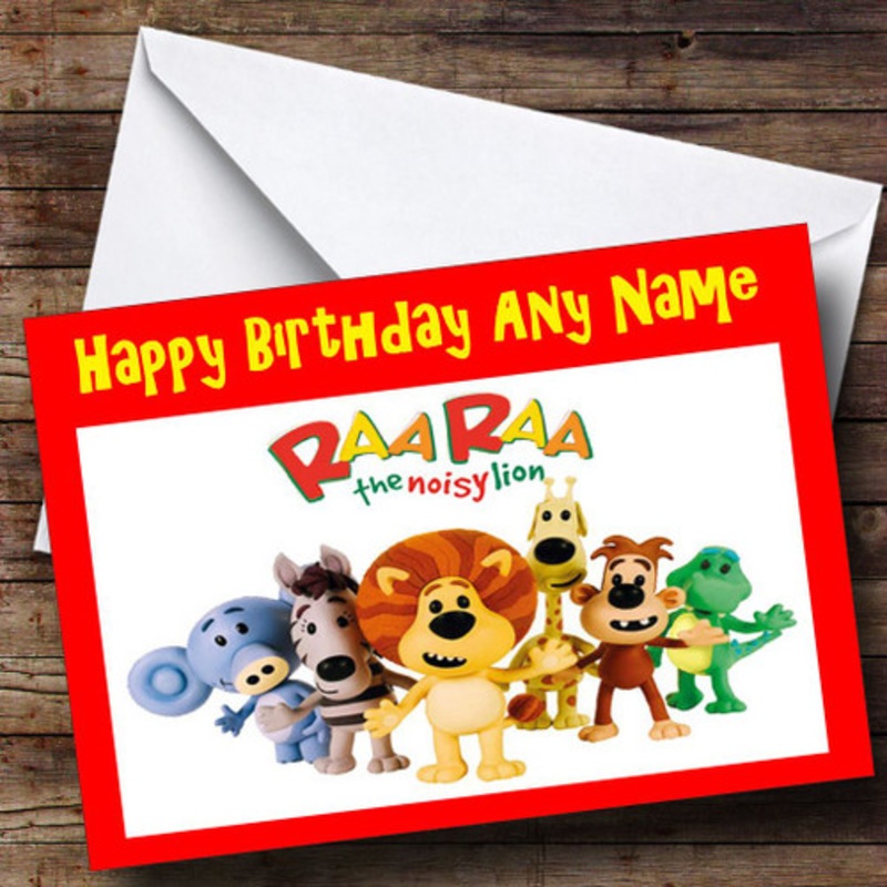 Rara The Noisy Little Lion Personalised Birthday Card – The Card Zoo
