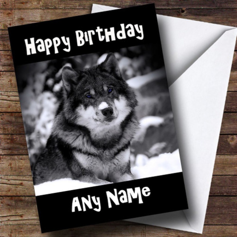 Wolf Personalised Birthday Card – The Card Zoo