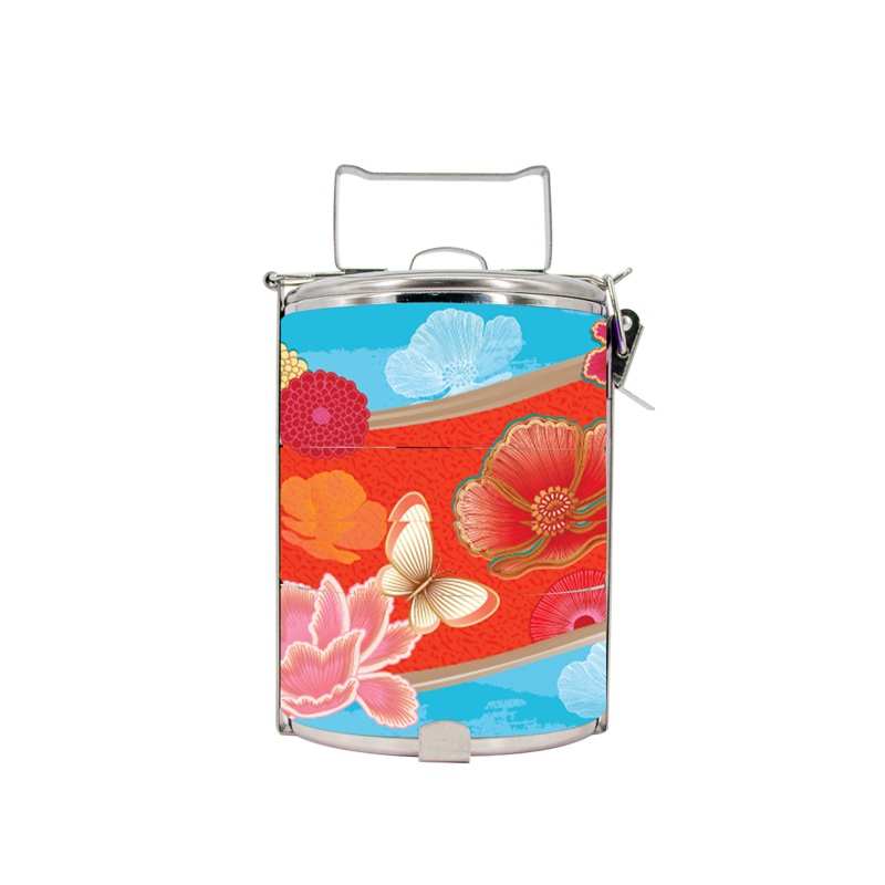 BDARI Tiffin Carrier – Crimson Garden (Nationwide Delivery)