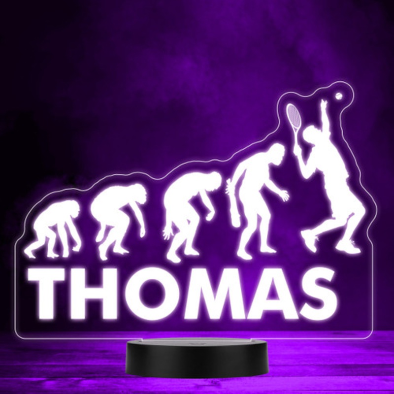 Evolution Of A Tennis Player Sports Fan Racket Ball LED Colour Night Light – The Card Zoo