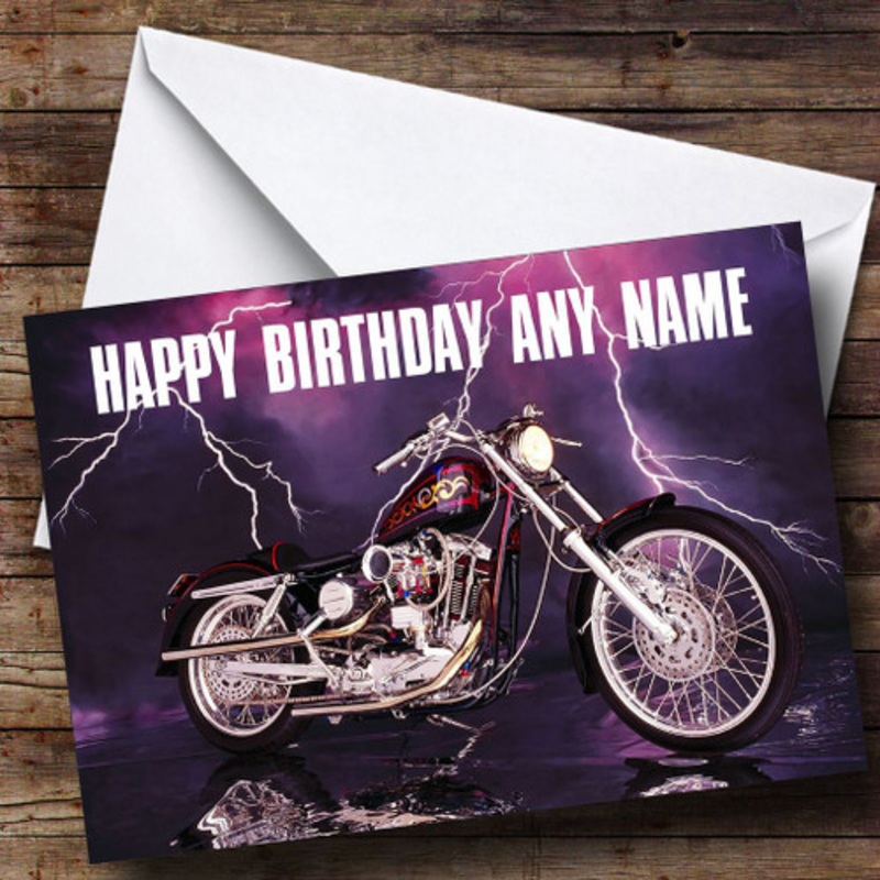 Harley Davidson Personalised Birthday Card – The Card Zoo
