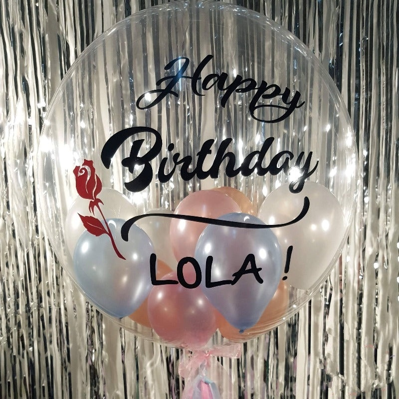 Personalized Transparent Balloon with Mini Balloons